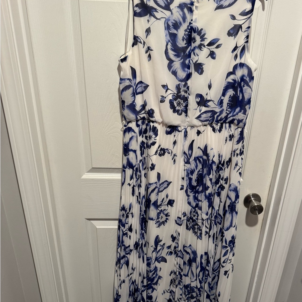 Eliza J Blue Floral Maxi Dress